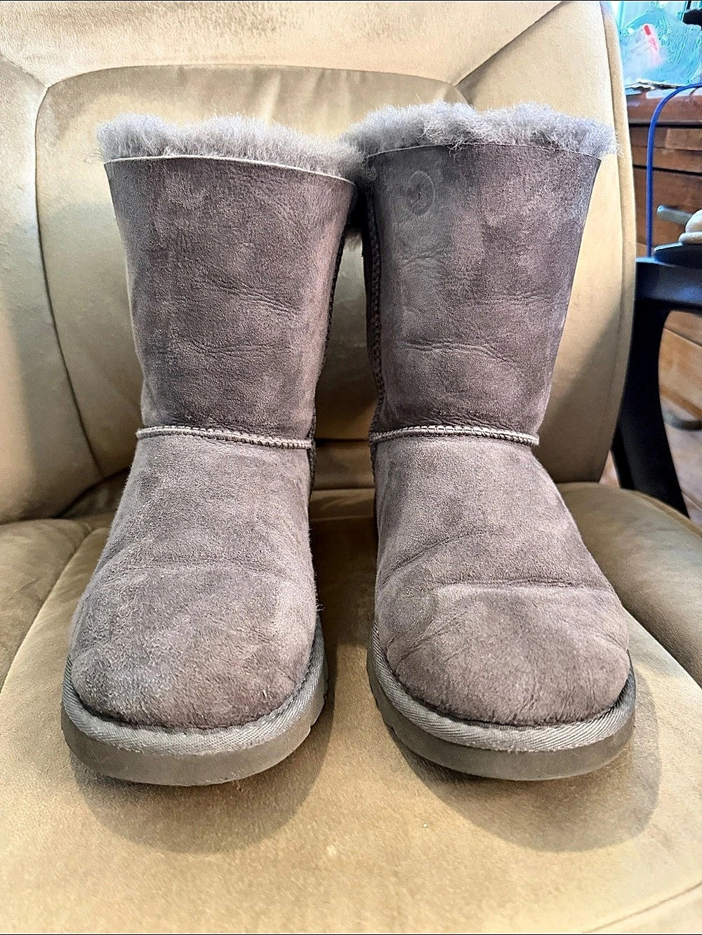 UGG Bailey Bow II Boots Gray US 6